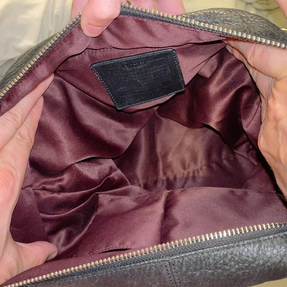 Coach Brooke Hobo Slouchy Bag Medium Black Leather